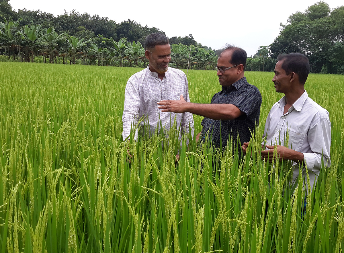 A retailer in farmers field to observe problems and give suggestions